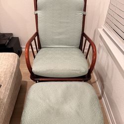 Wood Glider Rocker with Matching Ottoman