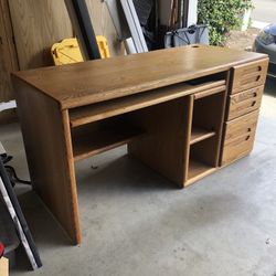 Large Oak 60”x 24” Desk 