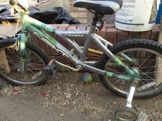 Bike with training wheels