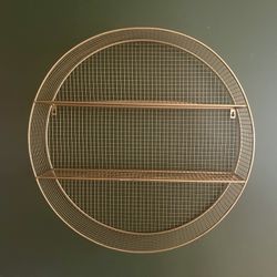 Round Gold Metal Wall Mount Shelf