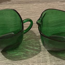 Depression 2 Antique Creamer And Sugar Bowl Set