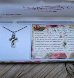 "My Prayer For Mom" Crucifix Necklace