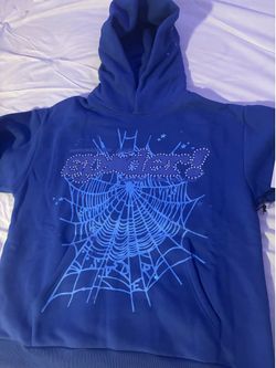 Sp5der Blue Rhinestone Large Men’s