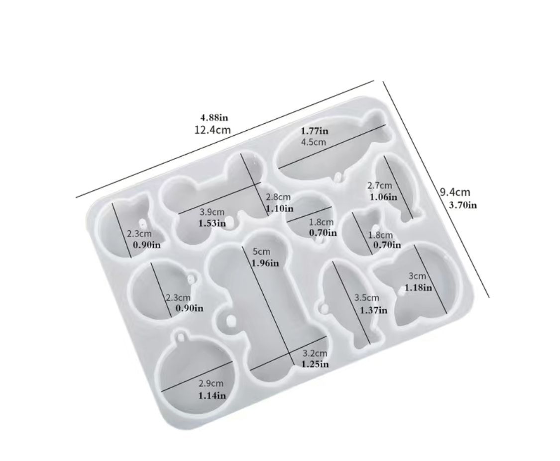 Moldes de resina para llavero, moldes de silicona Placa Para Mascotas