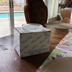 6 Lead Crystal Coasters Brand New