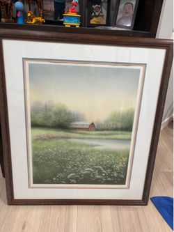 Arnold Alaniz "Springtime II” Custom FramedPlate Signed Litho Art Nature