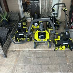  Trade or sell  LOT OF 5 -Ryobi 40V HP Brushless 18" Snow Blowers ❄️