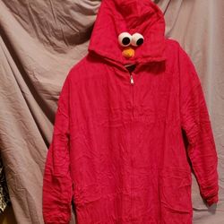 Elmo Fleece Jumpsuit Onesie for Adults Pajamas 