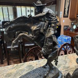 Remington Bronze Statue “Bronco Buster”