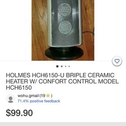 Holmes Electric heater