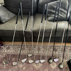 10 Club Golf Set (no Driver Or Wedges)