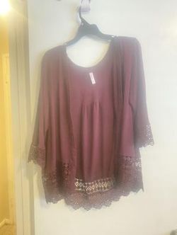 Xhilaration Women's Purple Open Top/Cardigan Size XXL NWOT