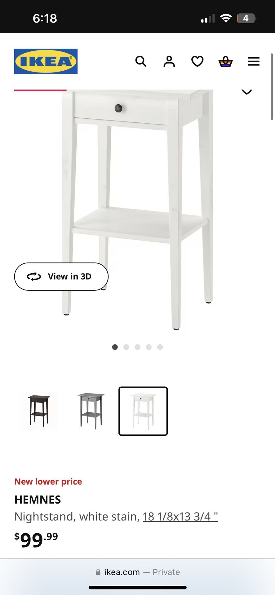 Ikea Hemnes Nightstand