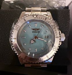 Invicta 50957 Men's Quartz Analog Diver Watch Blue Dial SS Bracelet w/ Box