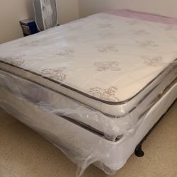 New Queen Mattress And Box Spring 2 Pc Bed Frame Is Not Included 