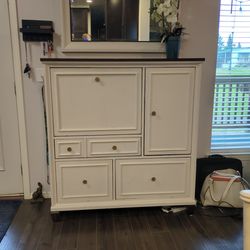 Cabinet with fold down desk