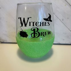 Witches Brew Wine Glass 