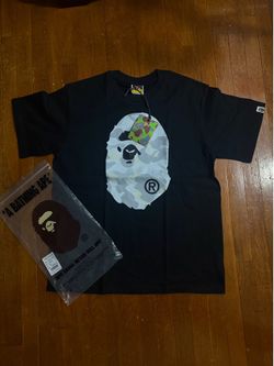 Black and gray Bape tee