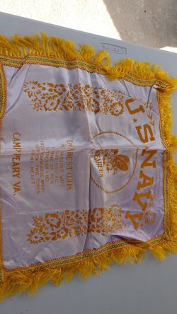 US Navy pillow cover.