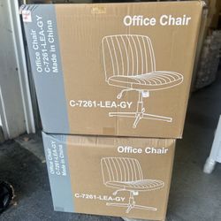 DUMOS Criss Cross Chair Office Desk Vanity Chair Leather 