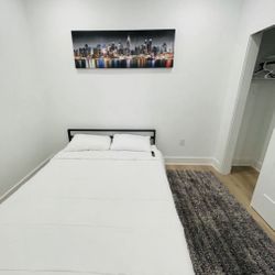 Queen Bed. Frame & Mattress. 