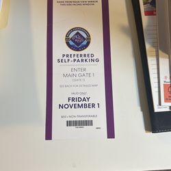 Breeders Cup Parking Permit For Delmar Track Nov 1