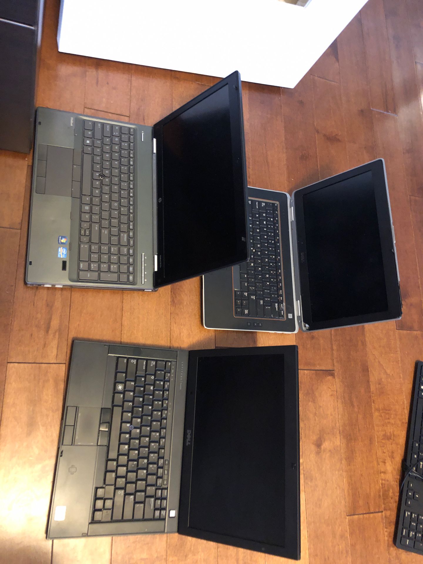 3 Laptops no chargers probably need to be restored