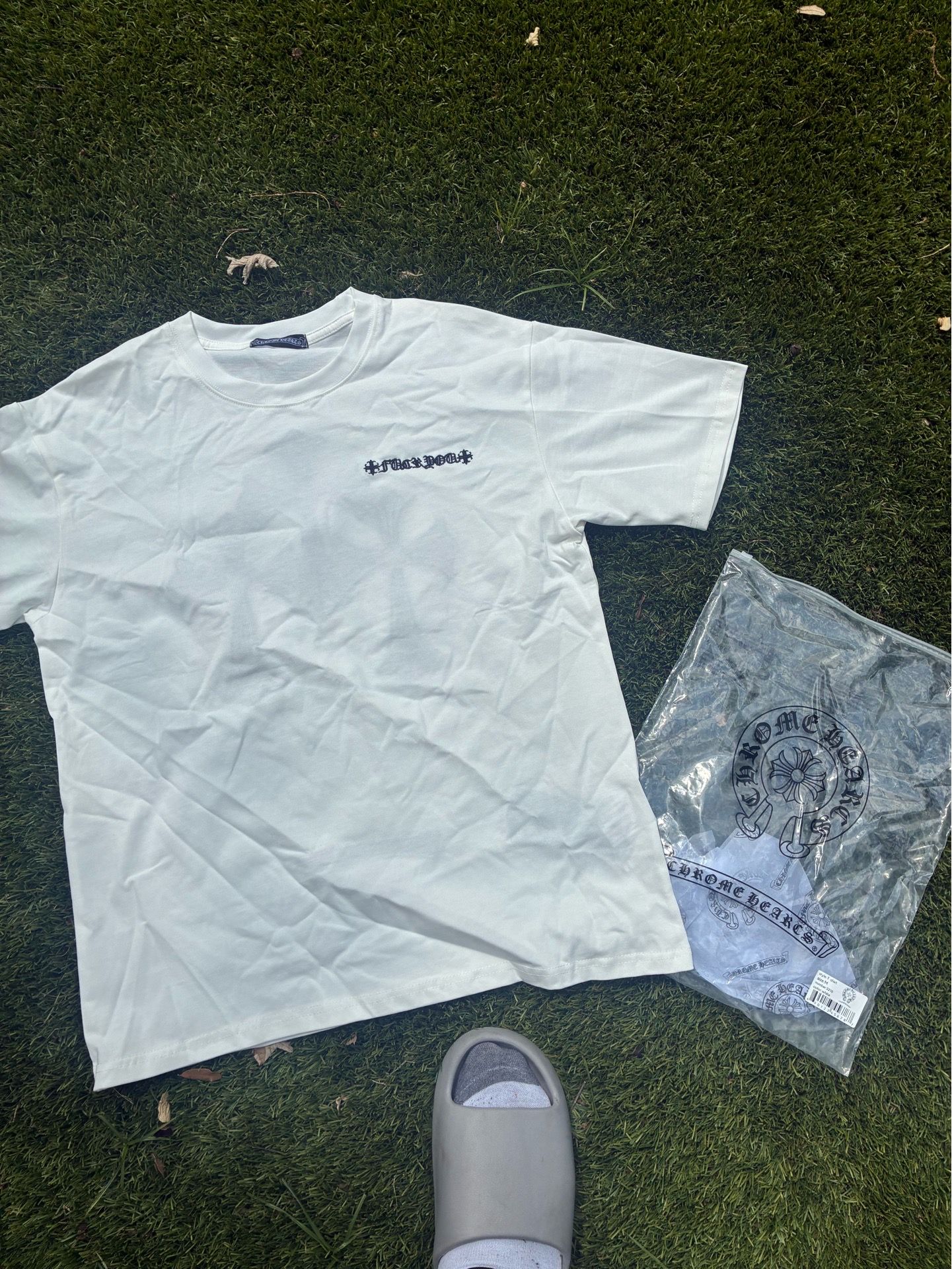 White Chrome Heart T-Shirt