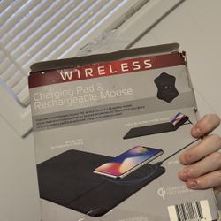 Tzumi Wireless Charging Pad + Rechargeable Mouse Combo (Qi Fast Charge)