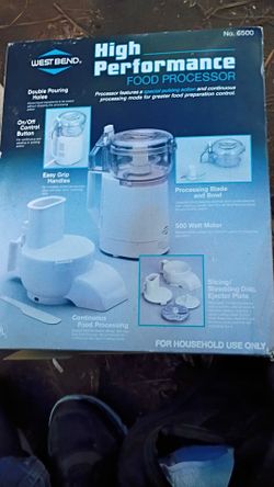 West Bend High Performance 6500 food processor