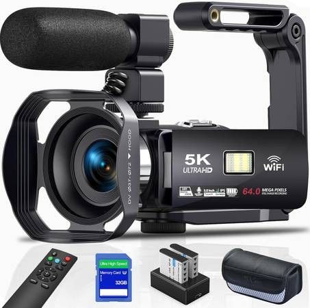 BRAND NEW! 5K 64MP Camcorder IR Night Vision Vlogging Video Camera