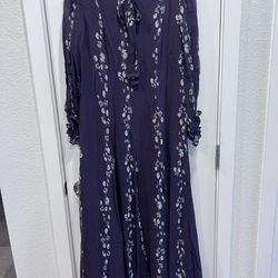 Silk Purple Dress Below-the-knee