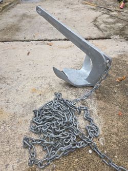 Galvanized 16# anchor and chain
