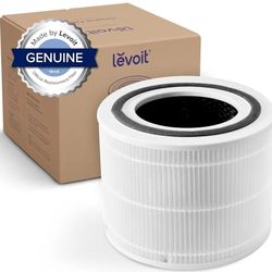 
LEVOIT Core 300 Air Purifier Replacement Filter, 3-In-1 Filter, Efficiency Activated Carbon, Core300-RF, 1 Pack, White