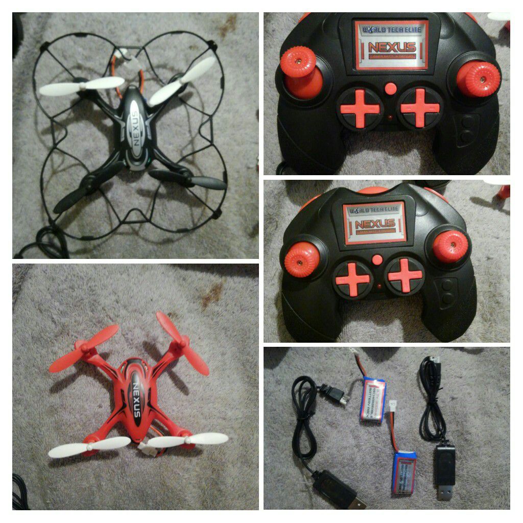 2 Camera Drones as pictured two controllers, 2 chargers 4 batteries $35.00 each open to cash offers or trades for one or both