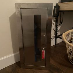 Fire extinguisher aluminum housing with stickers