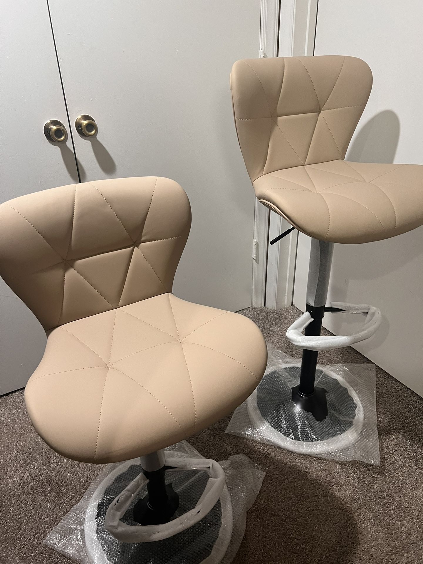 Barstool Set of 2 - Beige -NEW!!!