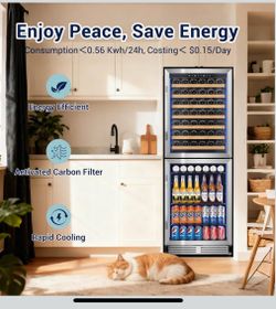 Wine cooler fridge cooler combo