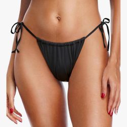 Medium Women Side Tie Swim Bottom Moderate Coverage Bikini Bottom Sexy String Swimsuit Bathing Suit Bottom