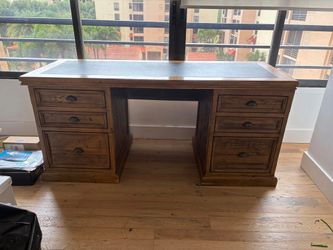 Rustic Executive Desk – Solid Wood | Great Storage | Excellent Condition
