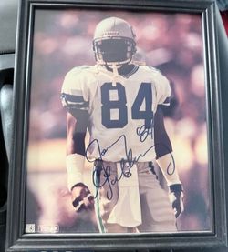 Joey Galloway Signed Seattle Seahawks 8x10 Framed Phot