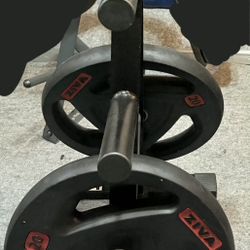 Ziva 140 KG Plate Set + Plate Rack And 45lb Bar