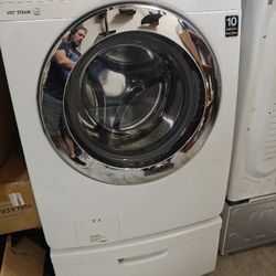 Samsung Front-Load Washer & Electric Dryer Set – Steam, White – Excellent Condition