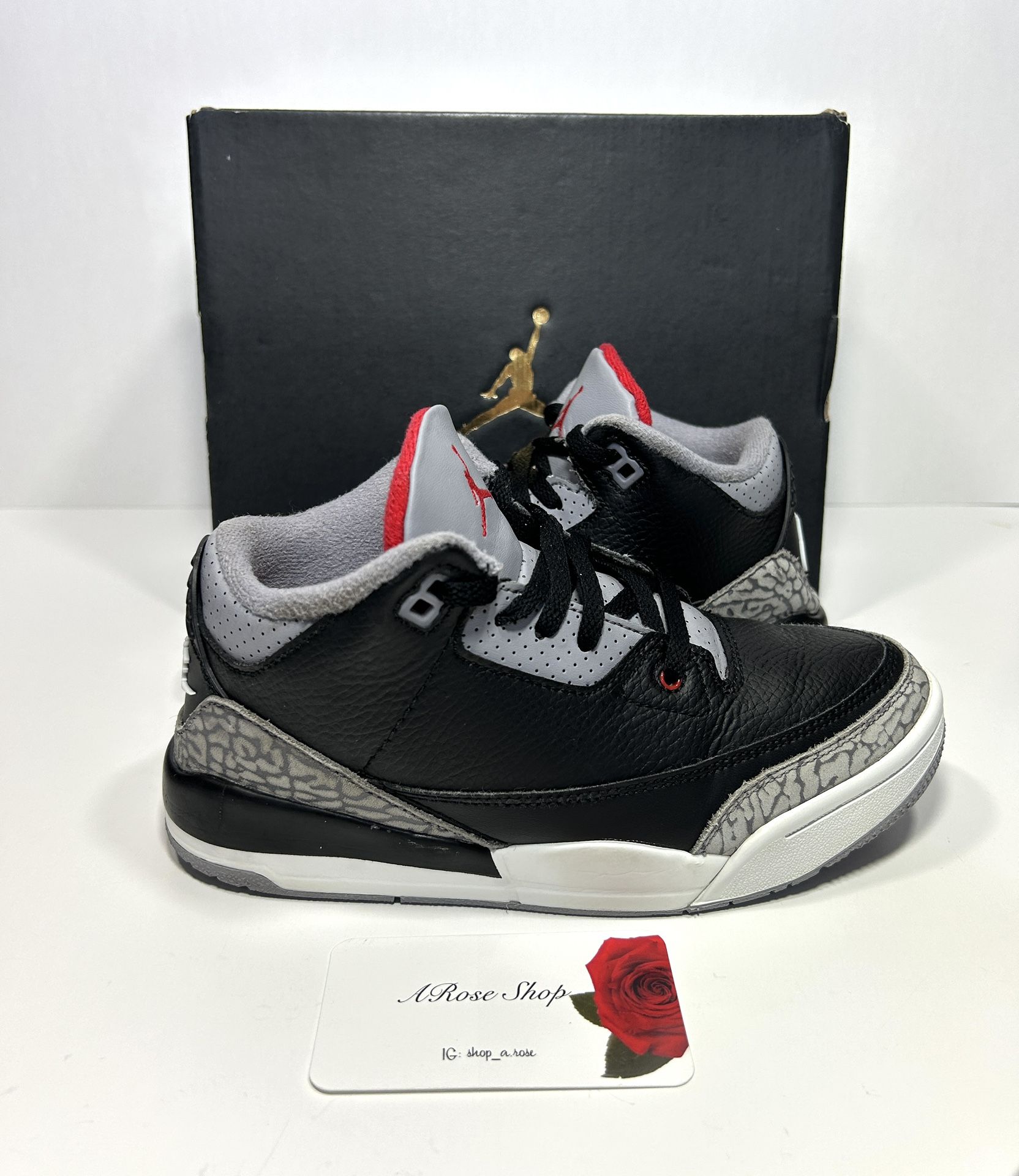 Nike Air Jordan 3 Retro OG PS ‘Black Cement’ (DM0966 010) Shoes Size: 2.5Y