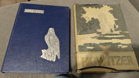 Two vintage U.S. Military Academy collectible books for sale.
