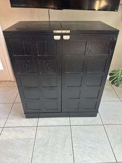 Crate & Barrel Bar Cabinet