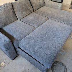 Costco Coddle Aria REVERSIBLE Sleeper Sectional with Storage Chaise – Excellent Condition!