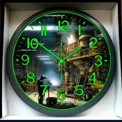 Miller Snap-on Mig Tig Arc Welder Welding Shop Glow In The Dark Wall Clock New!