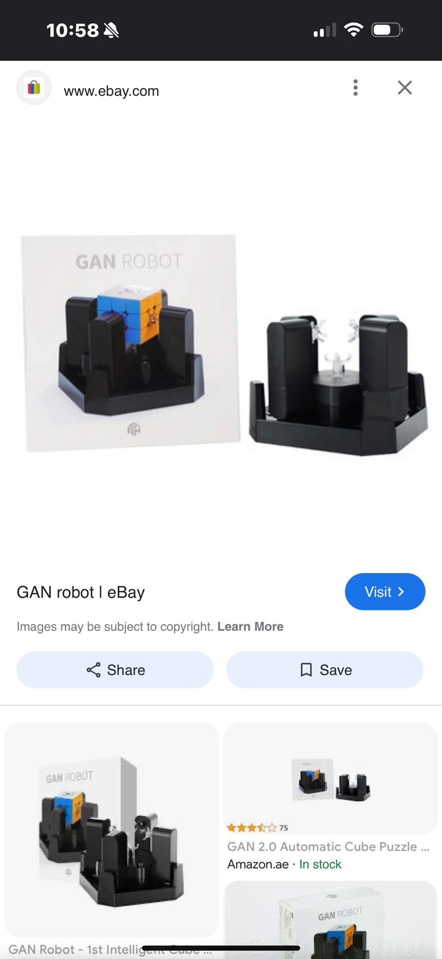 GAN Robot 2.0 Cube Solving Machine Automatic Puzzle Scrambler & Solver With App