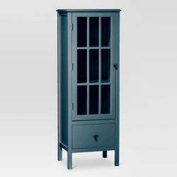 Windham Narrow Library Cabinet With Door/drawer